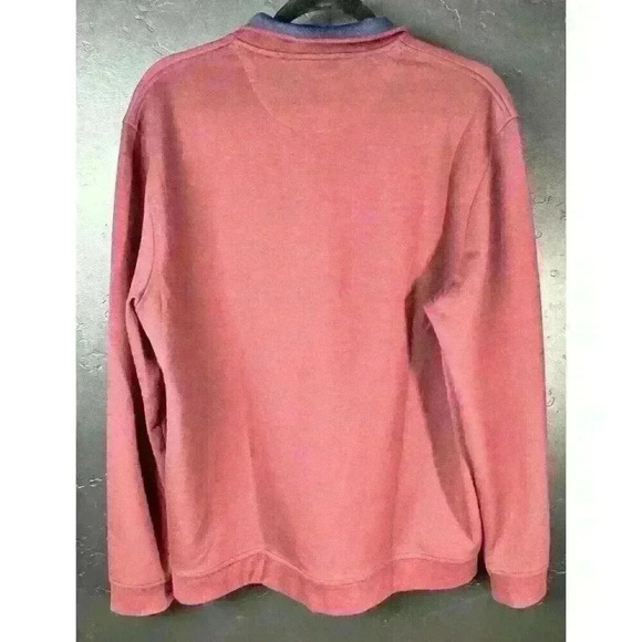 Kirkland Signature Men’s Quarter 1/4 Zip Pullover Burgundy Pocket Button Front M - Picture 6 of 6